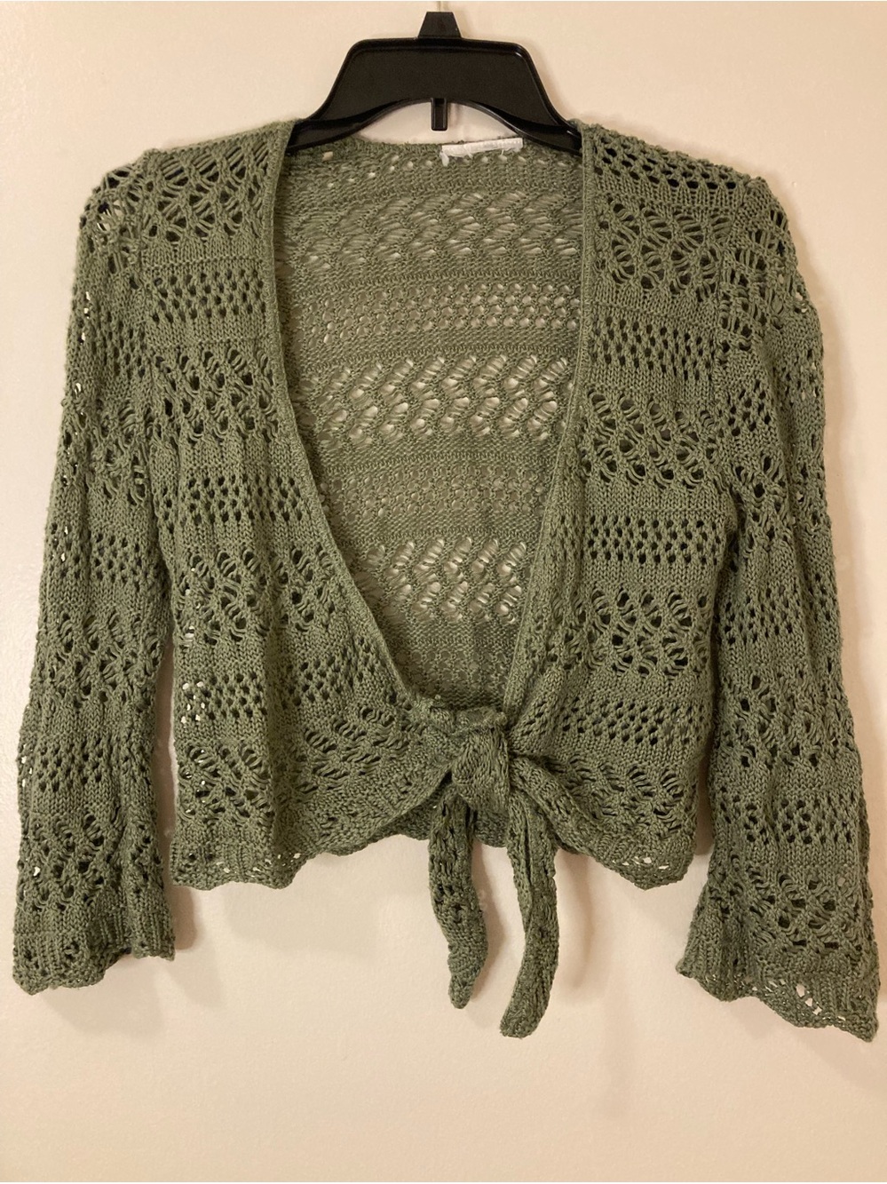 Y2K Tie Front Cardigan